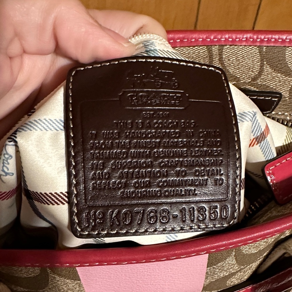 Coach Brown and Pink Signature Tote - Picture 13 of 13